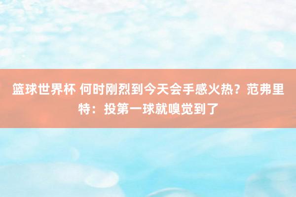 篮球世界杯 何时刚烈到今天会手感火热？范弗里特：投第一球就嗅觉到了