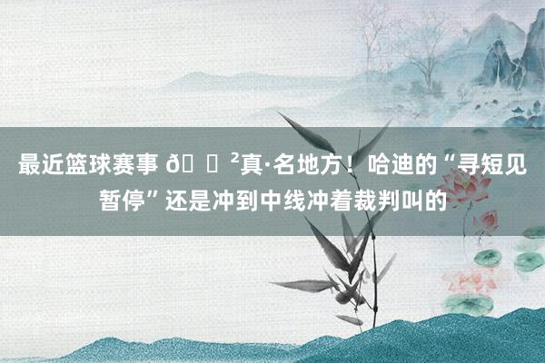 最近篮球赛事 😲真·名地方！哈迪的“寻短见暂停”还是冲到中线冲着裁判叫的