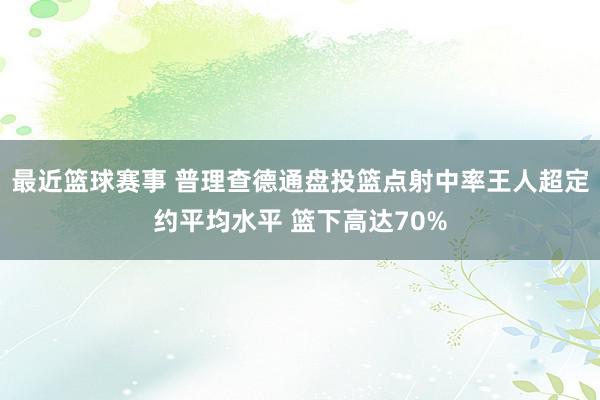 最近篮球赛事 普理查德通盘投篮点射中率王人超定约平均水平 篮下高达70%